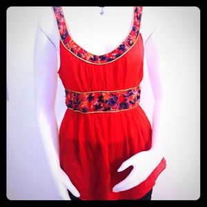 Free People Gold Trim Princess Blouse 12